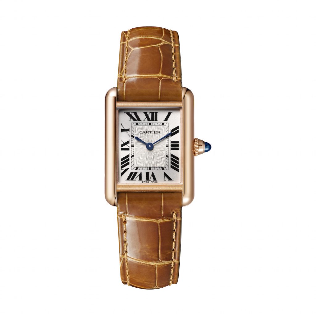 Cartier celebrates 100 years of the Tank with new watches, including this Tank Louis Cartier, small model, pink gold. Mechanical movement with manual winding - 8971 MC.