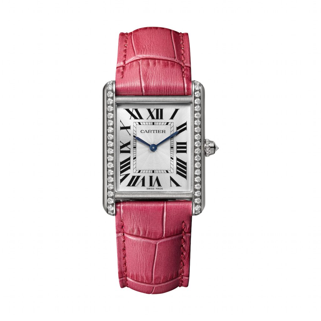 Cartier Tank Louis Cartier, small model, rhodium- finish white gold set with brilliant-cut diamonds. Mechanical movement with manual winding - 8971 MC.