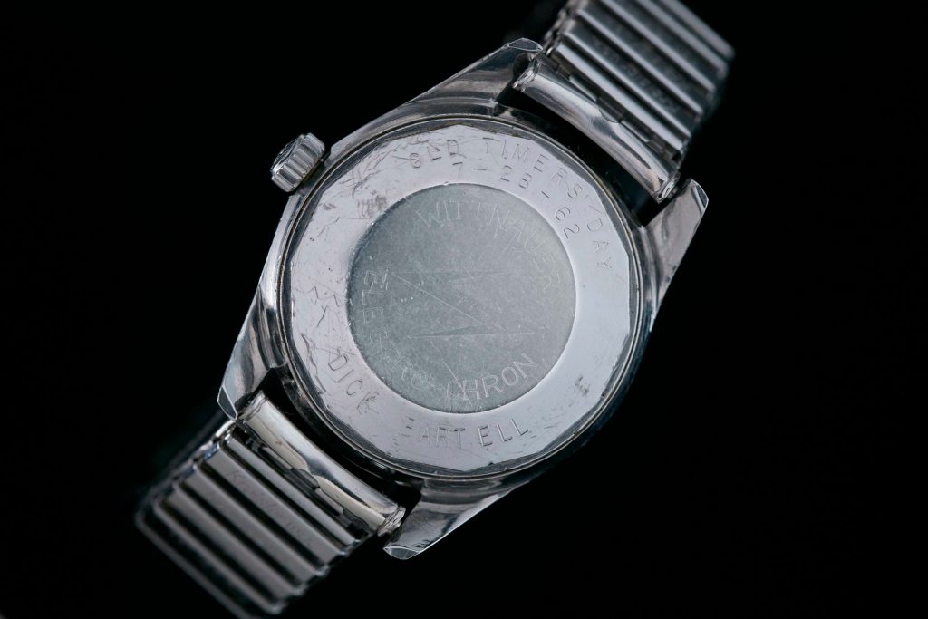 The case back of the watch has Bartell's name on it. Former Mayor Rudy Giuliani donated the piece for auction