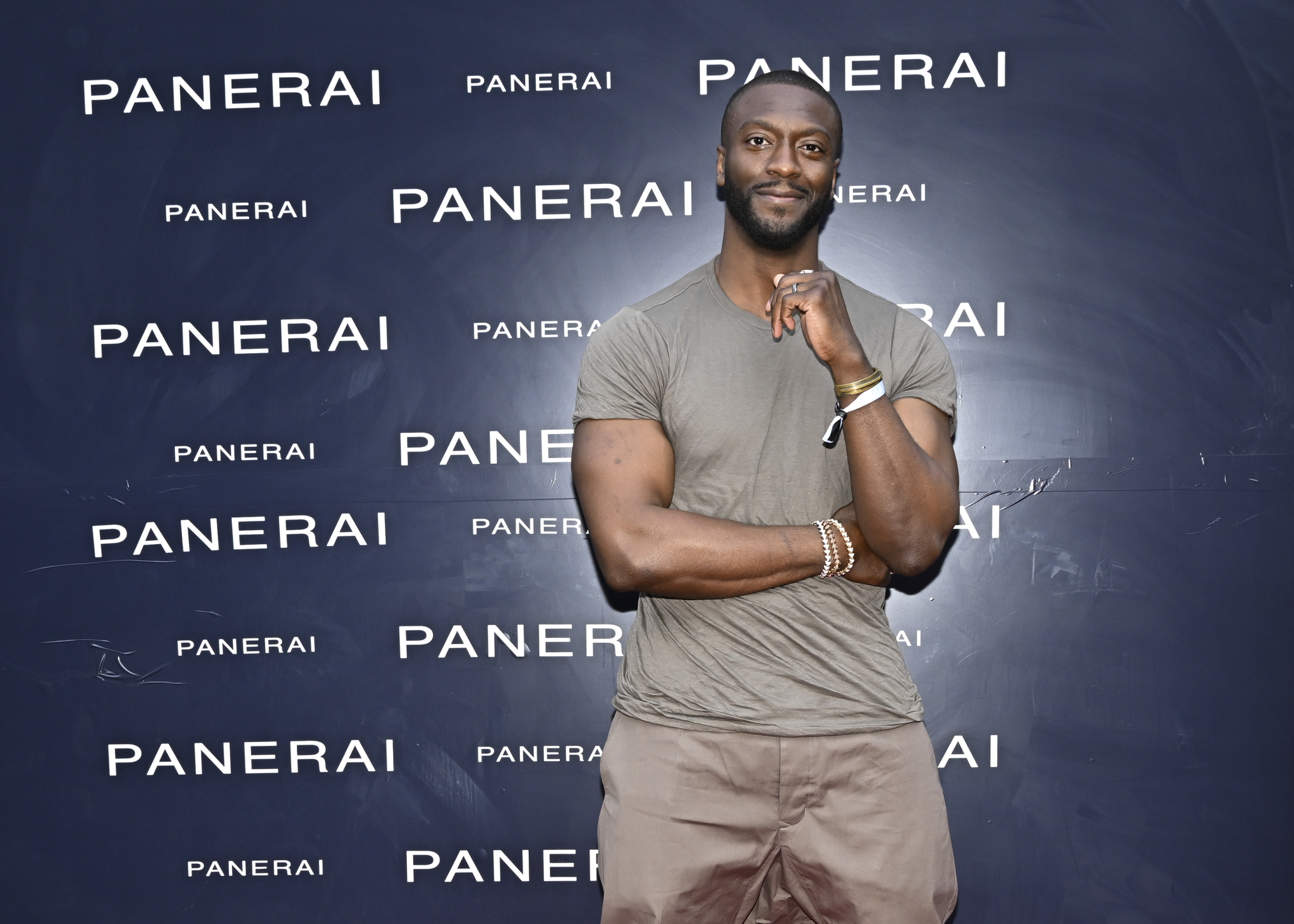 Actor Aldis Hodge at the opening of Casa Panerai in New York. 