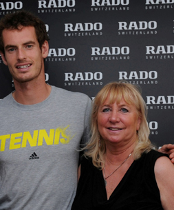 Andy Murray and ATimelyPerspective's Roberta Naas at the Sony Open in Miami last fall.