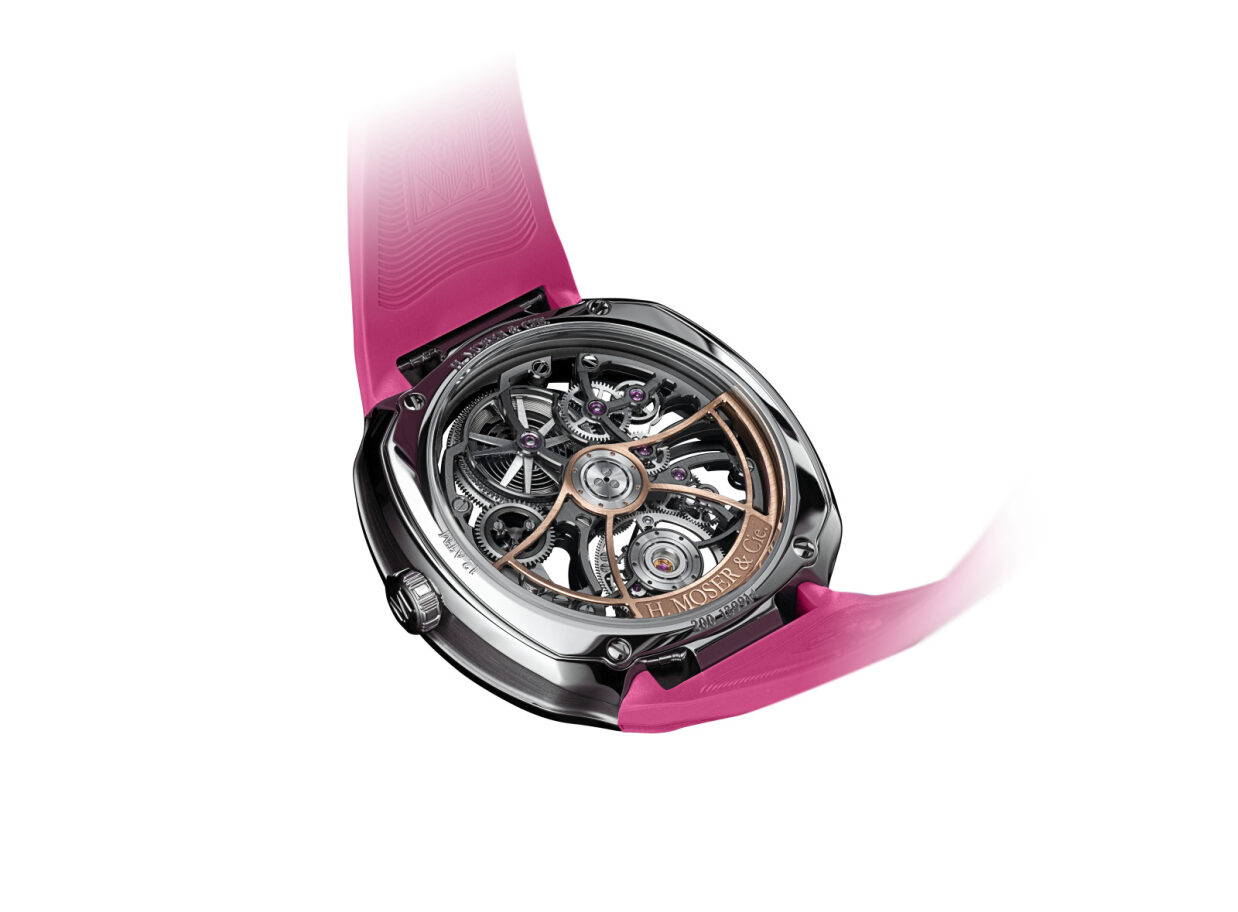 H. Moser Streamliner Cylindrical Tourbillon Skeleton Alpine Limited Edition Pink Livery watch
