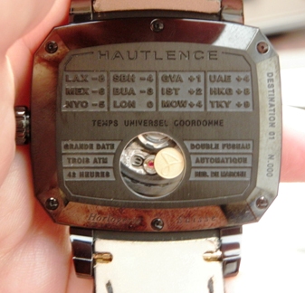 caseback of hte Destination