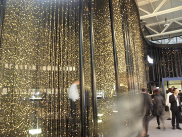 The new Citizen pavillion was truly intriguing -- thin wires with thousands of brass baseplates attached for a walk through an enchanted forest. 