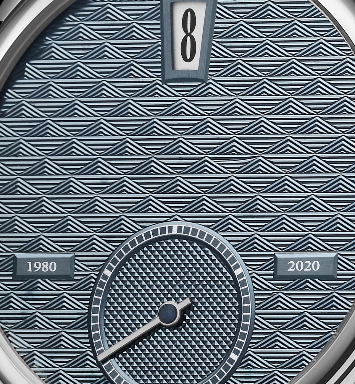 Andersen Genève platinum 40th Anniversary Jump Hour watch. 