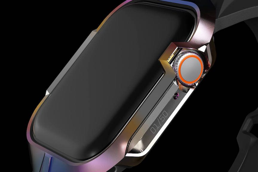 cyber_watch_aurora_44mm_titanium_designer_apple_watch_case_5 Gray Cyber Watch Case