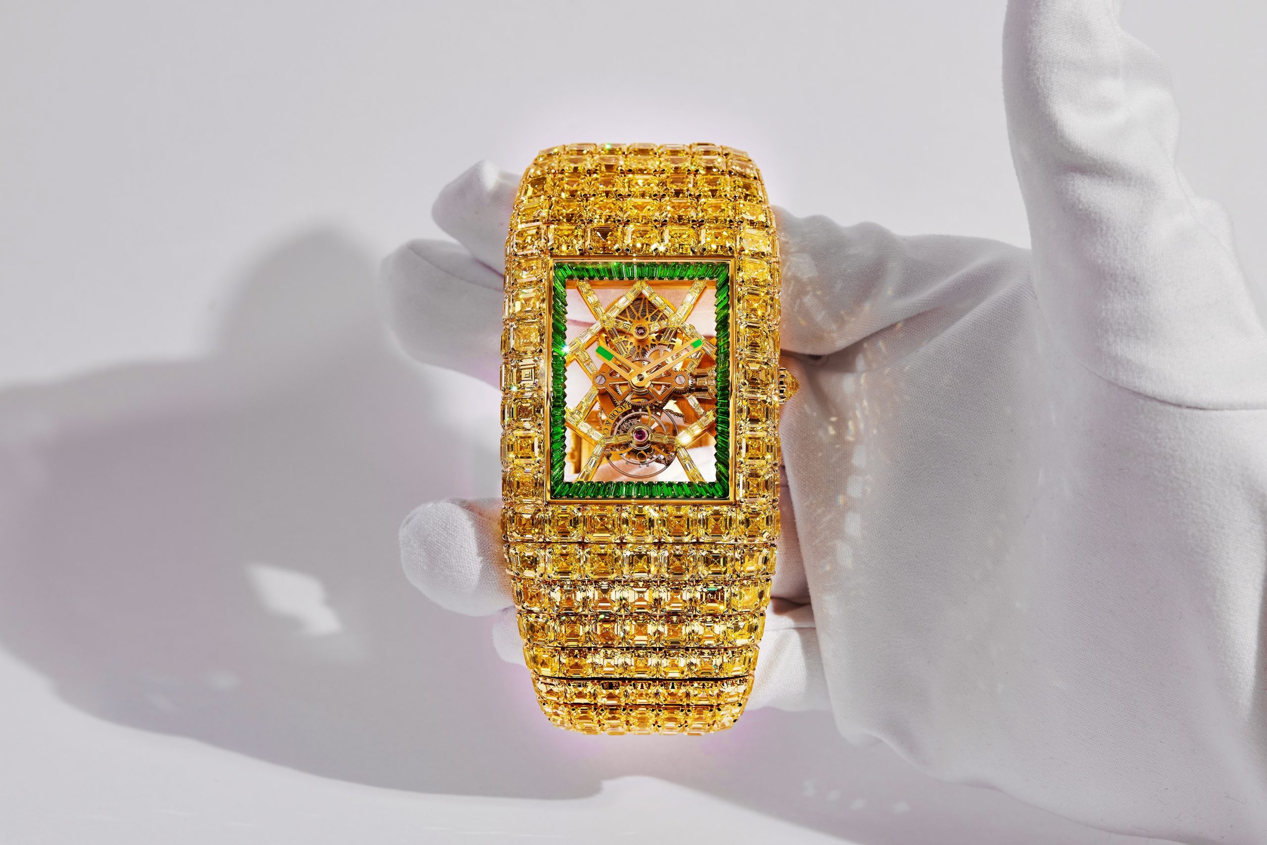 Jacob & Co. Billionaire Timeless Treasure Yellow Diamond watch. 