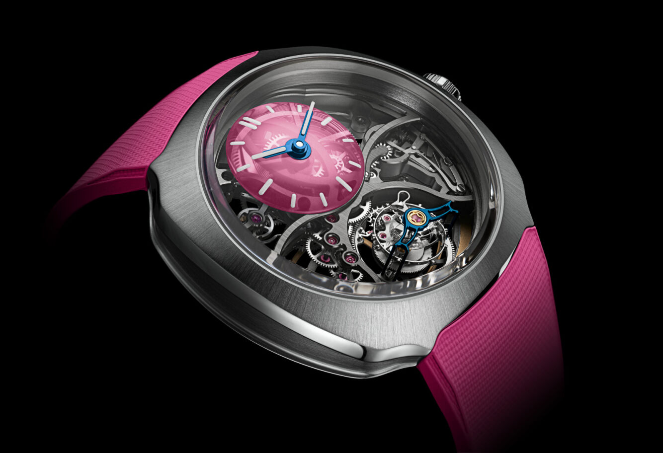 H. Moser Streamliner Cylindrical Tourbillon Skeleton Alpine Limited Edition Pink Livery watch