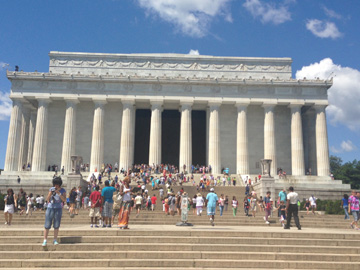 The impressive Lincoln Memorial