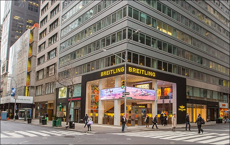 The new Breitling boutique in NYC is the world's largest Breitling store