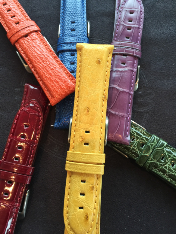 Top watch brands are already offering a painter's palette of yellows, blues and other colors for straps. 