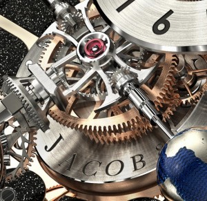 The watch movement houses 235 parts. 