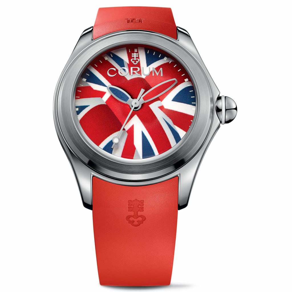 A variation of the Corum Bubble 47 Flag watch. 