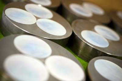 Sowind Mother of pearl dial disks being readied for work.photograph by "picture : patriceschreyer.com".