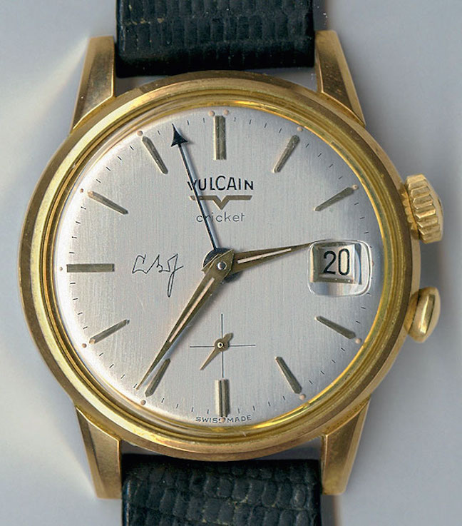 Lyndon Baines Johnson's Vulcain Cricket watch 