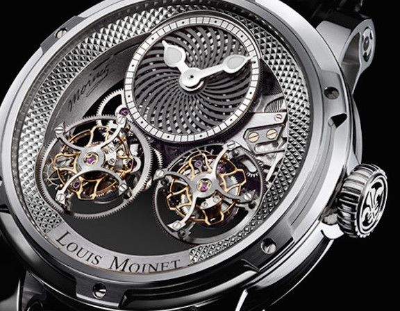 Louis Moinet Mobiles features a double flying tourbillon and center kaleidoscope automaton