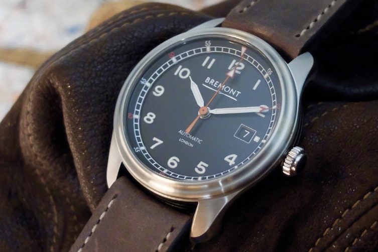 mach 1 Bremont AIRCO on leather strap for vintage appeal.