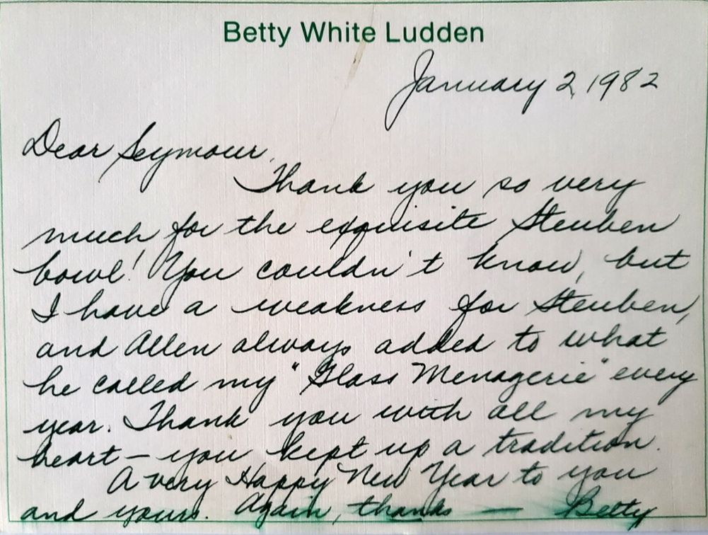 letter from Betty White 