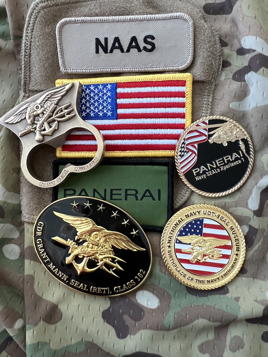 Challenge Coins from the Panerai Special Operations Xperience. 