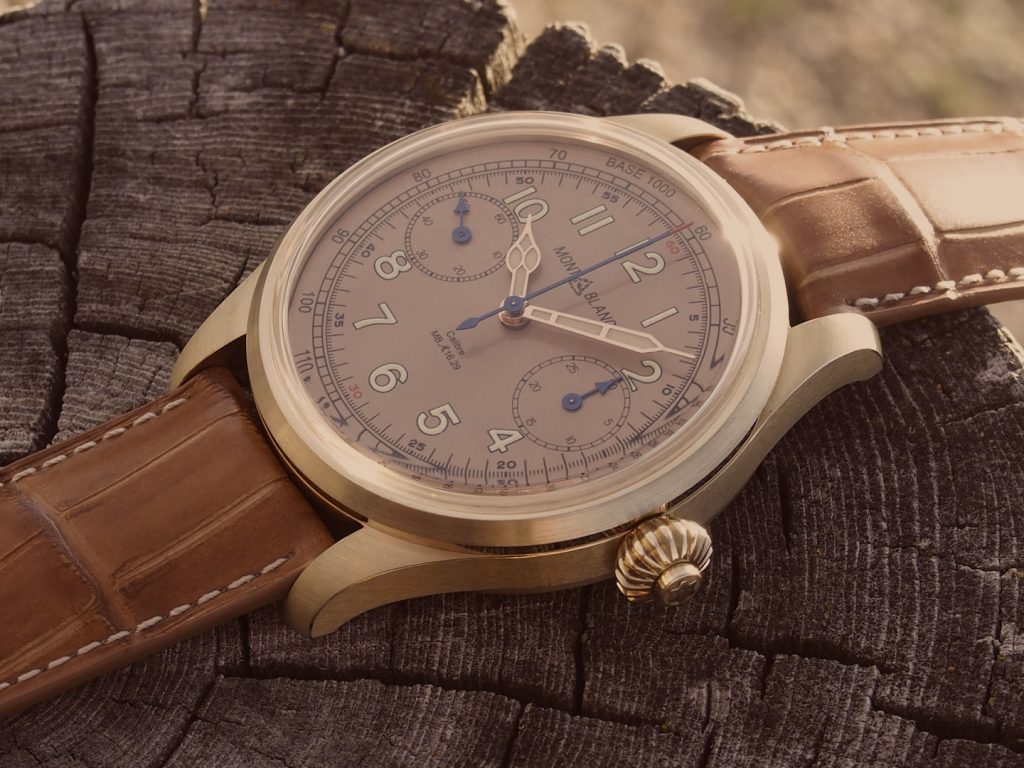 The new Montblanc 1858 Chronograph Tachymeter Limited Edition 100 timepiece is inspired by the vintage chronographs of 1930. 