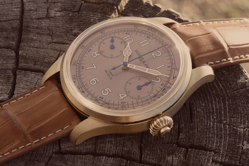 The new Montblanc 1858 Chronograph Tachymeter Limited Edition 100 timepiece is inspired by the vintage chronographs of 1930. The new Montblanc 1858 Chronograph Tachymeter Limited Edition 100 timepiece is inspired by the vintage chronographs of 1930.