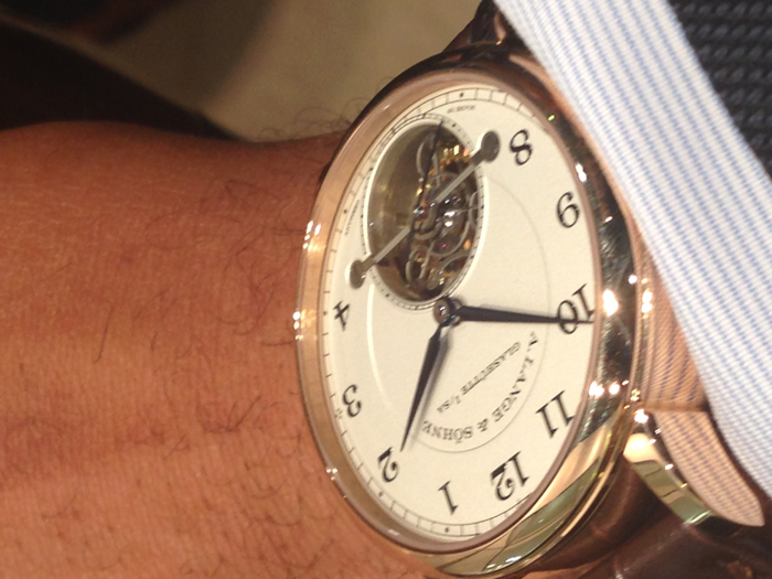 A. Lange & Sohne 1815 Tourbillon on the wrist