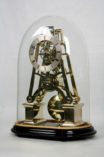 British skeleton clock, chain driven fusee – England, 1830-1845