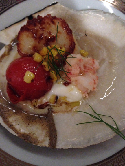 Exquisite scallop entree' at 21C