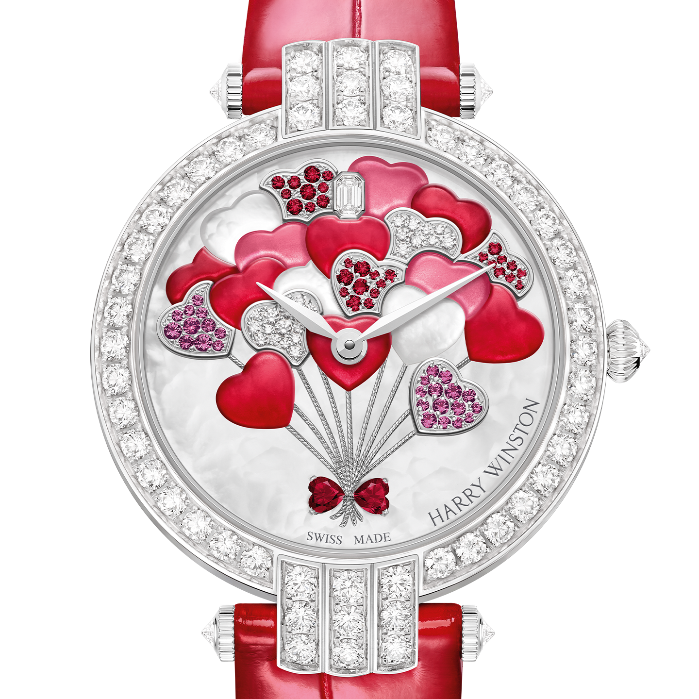 Harry Winston Premiere Valentine's Day Flying Hearts watch 