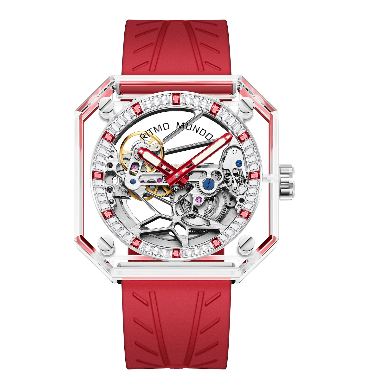 Ritmo Mundo Pegasus glass watch 