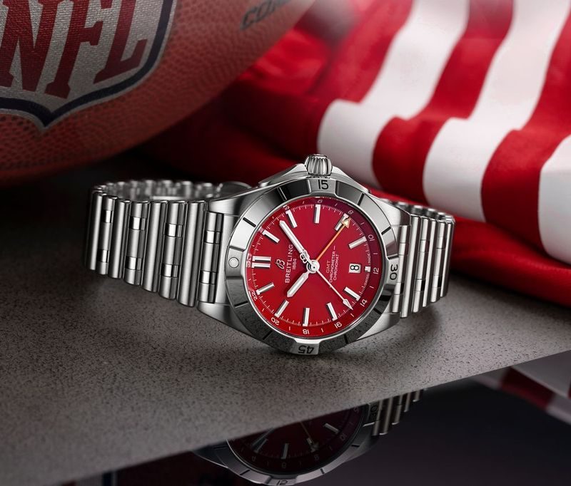The new Breitling NFL Chronomat GMT in honor of the San Francisco 49ers