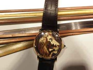 Cartier's amazing new wood marquetry watch. 
