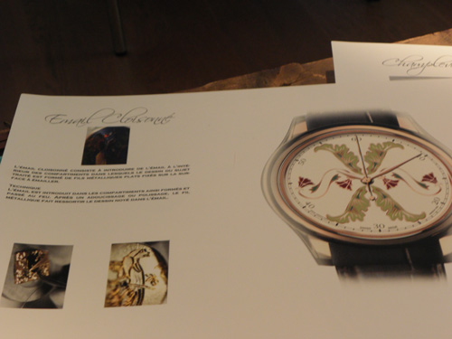 The drawing and conception process for a bespoke watch can take as long as year. 