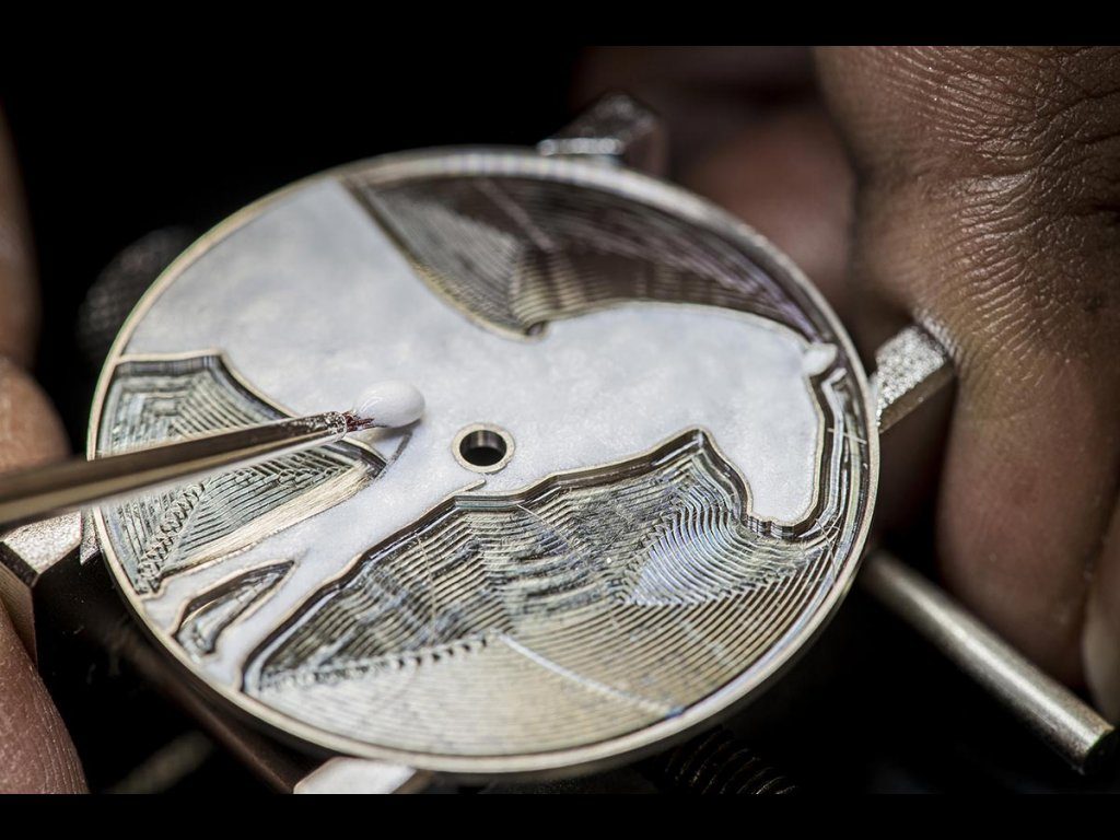 Hermes Slim d'Hermes Les Zebres de Tanzanie Marquetry Watch