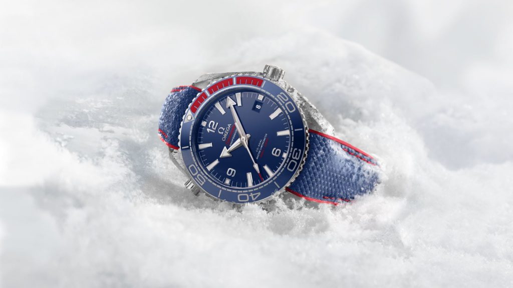 The Omega Seamaster Planet Ocean 600M Pyeongchang 2018 Watch retails for $6,950.