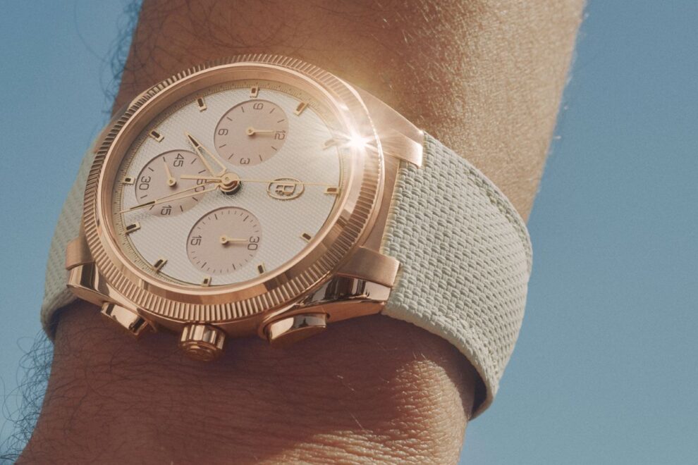 sportRoseGoldPDPEditorialImage Parmigiani Fleurier Tonda PF Sport Chronograph Sandstone